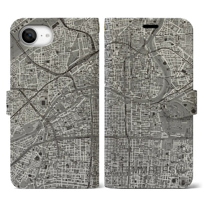 【天満橋（大阪府）】地図柄iPhoneケース（手帳タイプ）