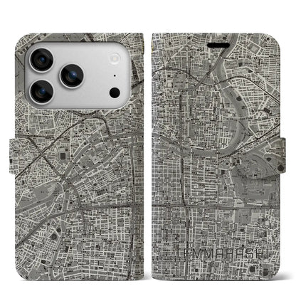 【天満橋（大阪府）】地図柄iPhoneケース（手帳タイプ）