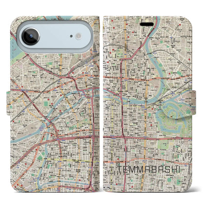 【天満橋（大阪府）】地図柄iPhoneケース（手帳タイプ）