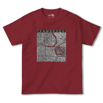 【天満橋（大阪府）】地図柄ヘビーウェイトTシャツ