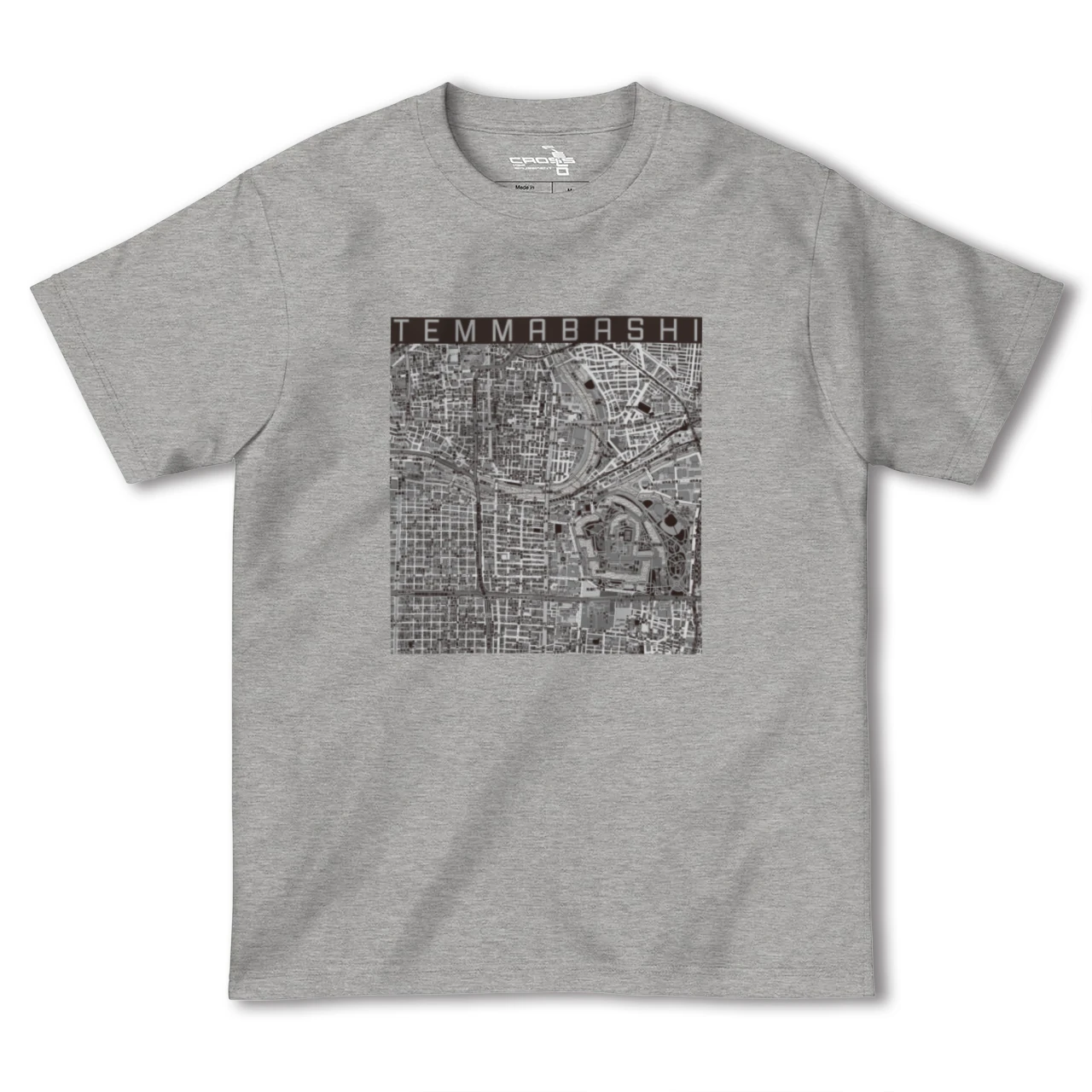 【天満橋（大阪府）】地図柄ヘビーウェイトTシャツ