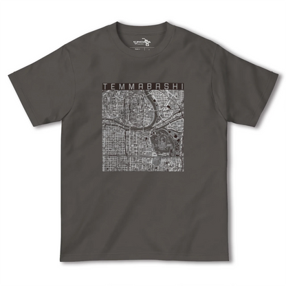 【天満橋（大阪府）】地図柄ヘビーウェイトTシャツ