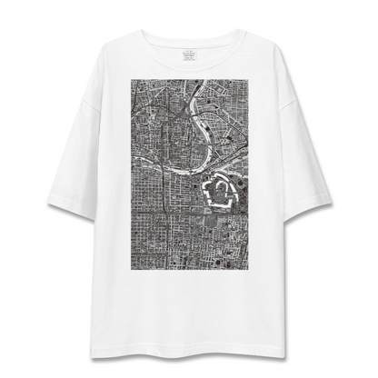 【天満橋（大阪府）】地図柄ビッグシルエットTシャツ