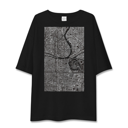 【天満橋（大阪府）】地図柄ビッグシルエットTシャツ