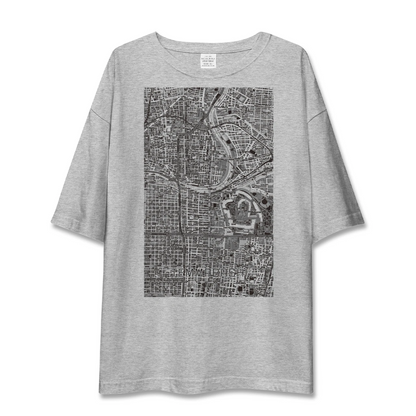 【天満橋（大阪府）】地図柄ビッグシルエットTシャツ