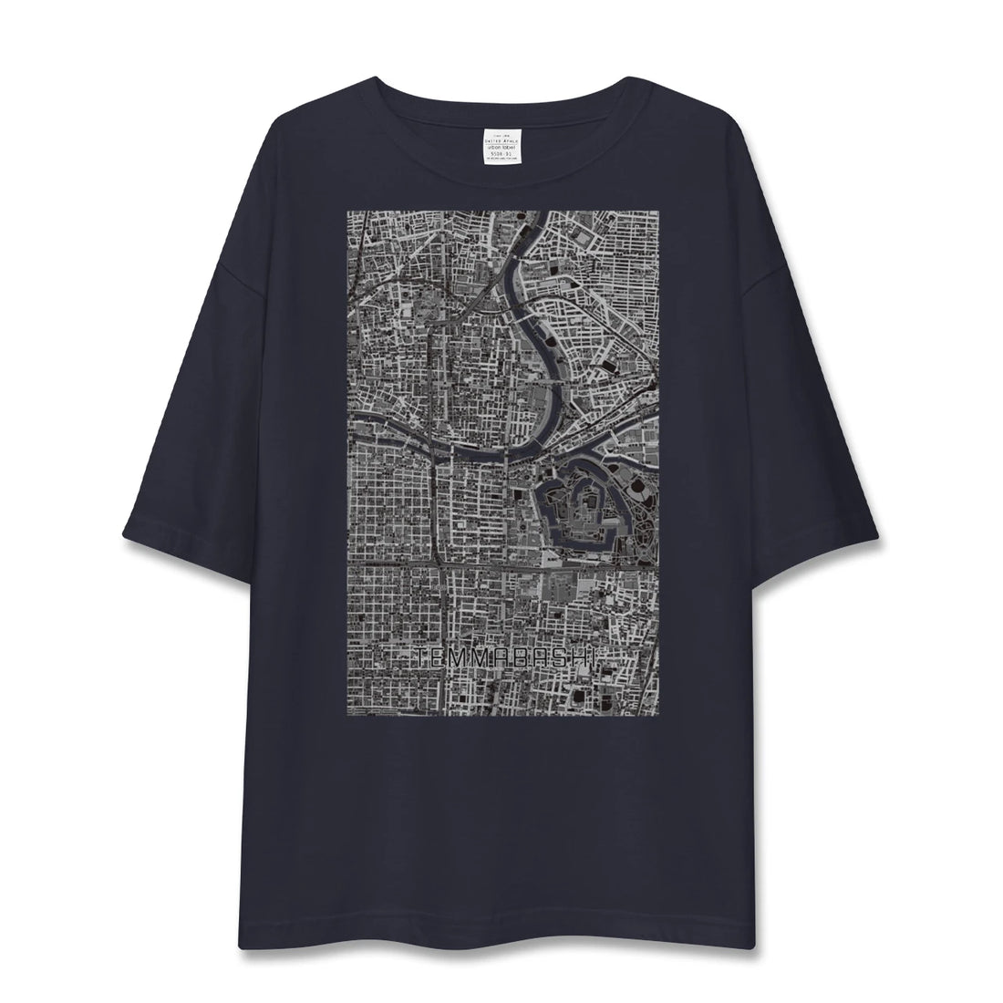 【天満橋（大阪府）】地図柄ビッグシルエットTシャツ