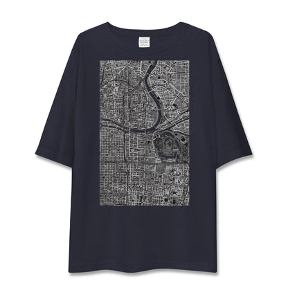 【天満橋（大阪府）】地図柄ビッグシルエットTシャツ