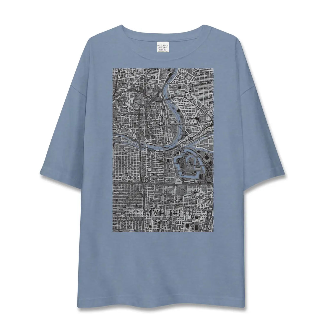 【天満橋（大阪府）】地図柄ビッグシルエットTシャツ