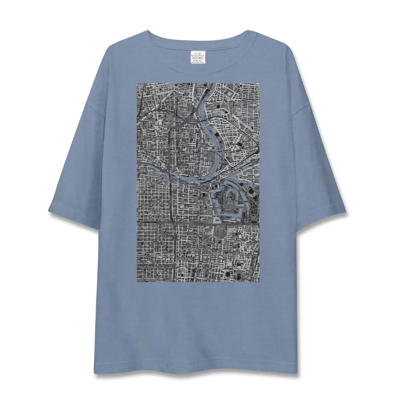 【天満橋（大阪府）】地図柄ビッグシルエットTシャツ