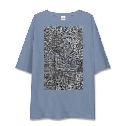 【天満橋（大阪府）】地図柄ビッグシルエットTシャツ