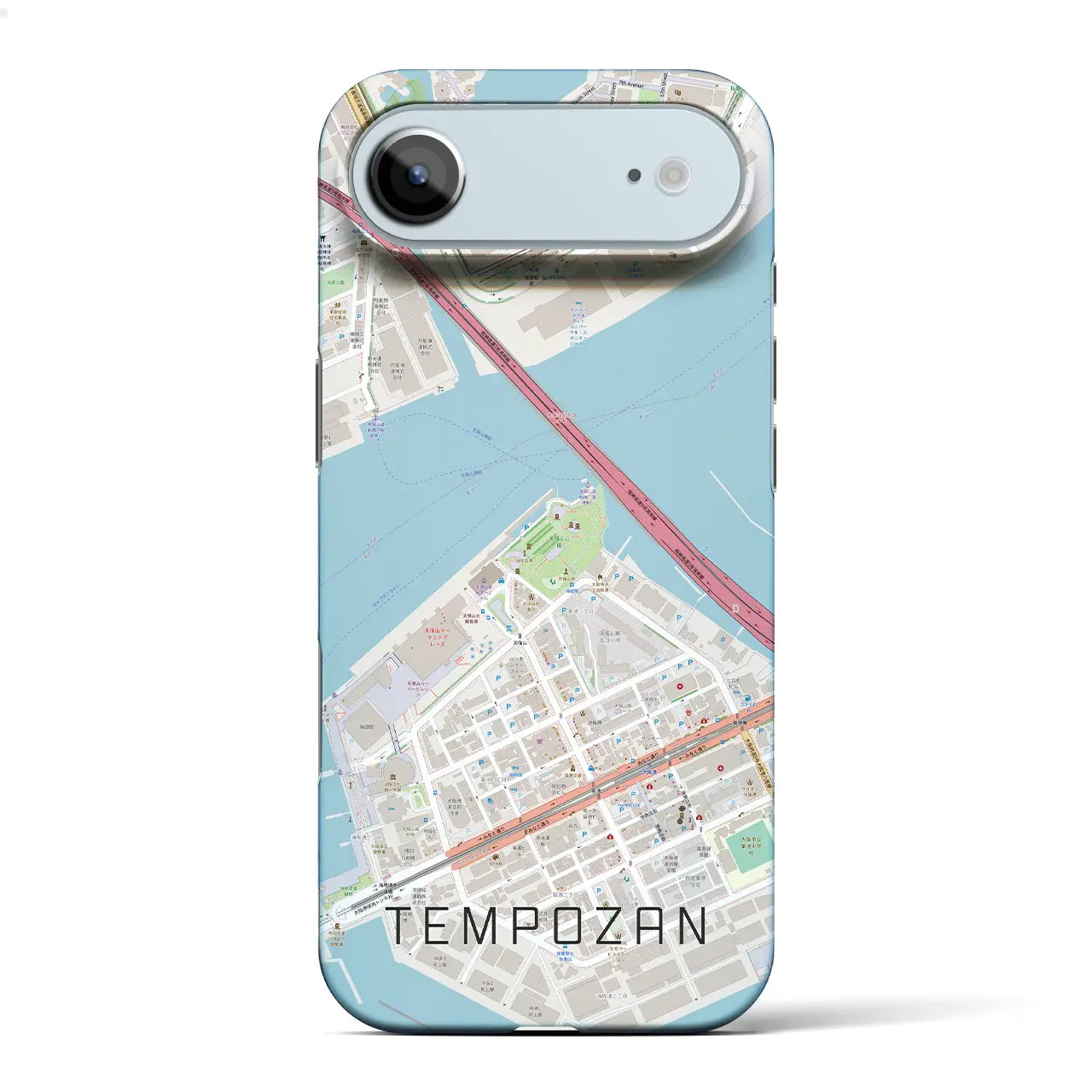 【天保山（大阪府）】地図柄iPhoneケース（バックカバータイプ）