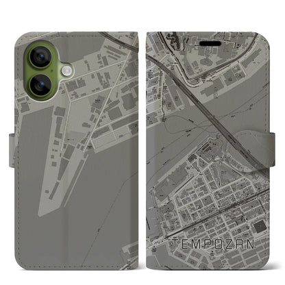 【天保山（大阪府）】地図柄iPhoneケース（手帳タイプ）