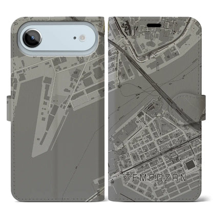 【天保山（大阪府）】地図柄iPhoneケース（手帳タイプ）