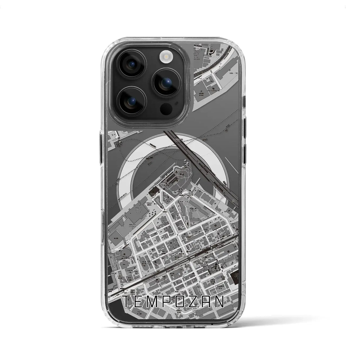 【天保山（大阪府）】地図柄iPhoneケース（MagSafeタイプ）