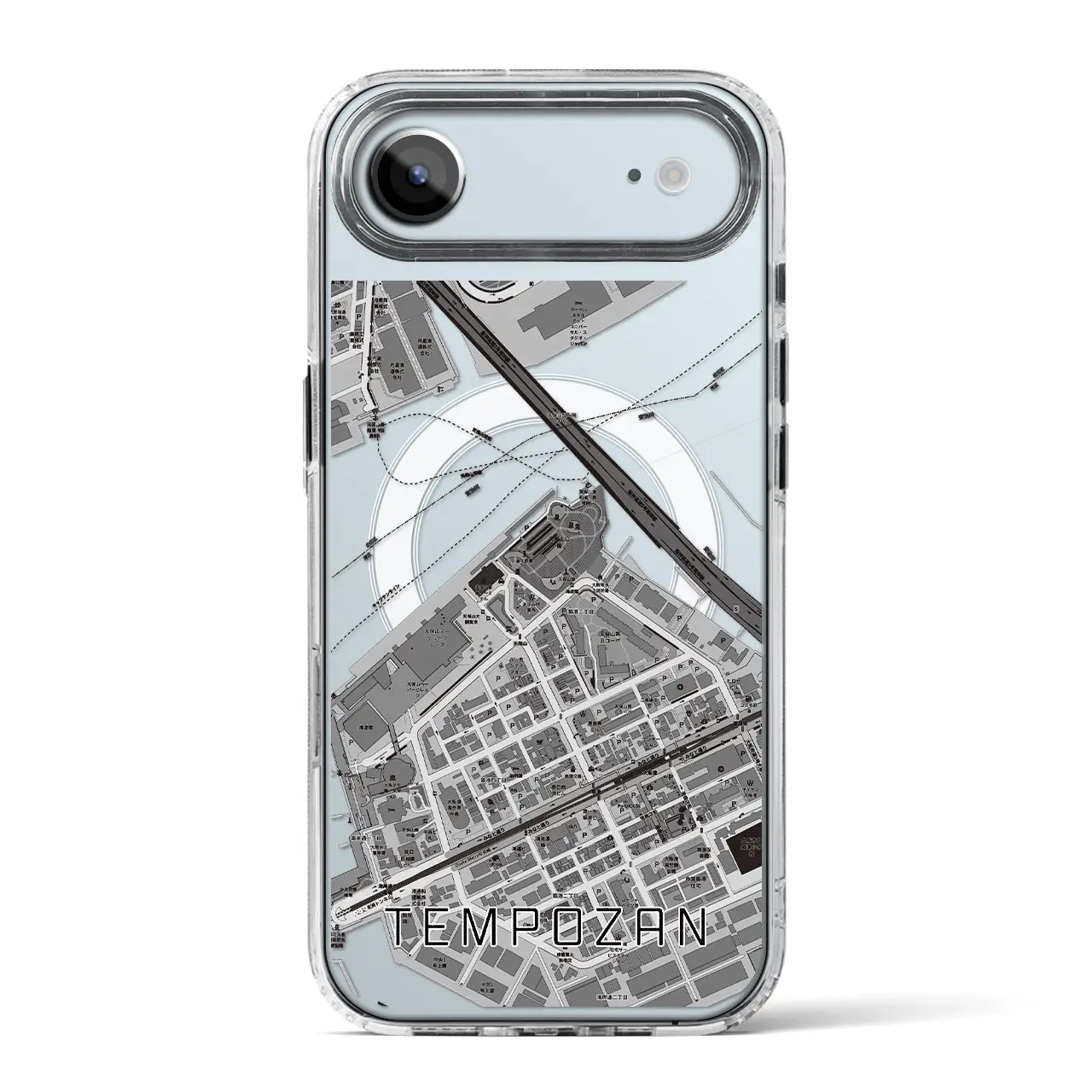 【天保山（大阪府）】地図柄iPhoneケース（MagSafeタイプ）