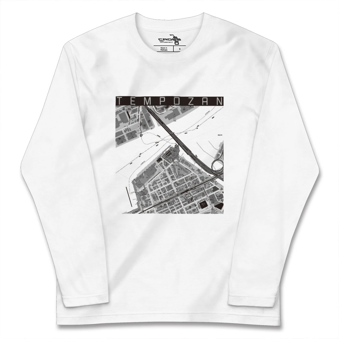 【天保山(大阪府)】地図柄ロングスリーブTシャツ