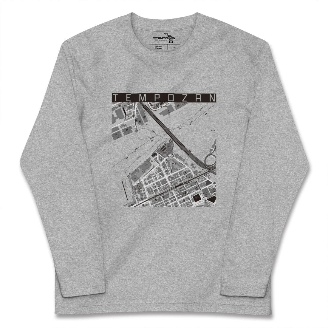 【天保山（大阪府）】地図柄ロングスリーブTシャツ