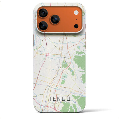 【天童（山形県）】地図柄iPhoneケース（バックカバータイプ）