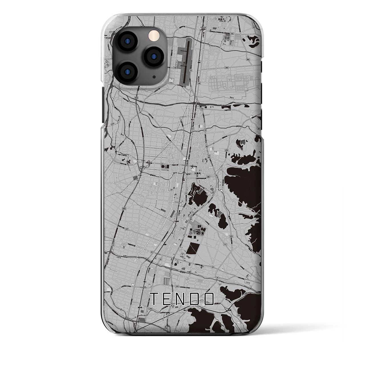 【天童（山形県）】地図柄iPhoneケース（クリアタイプ）