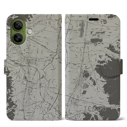 【天童（山形県）】地図柄iPhoneケース（手帳タイプ）