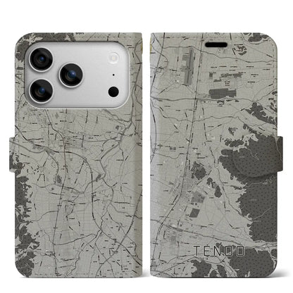 【天童（山形県）】地図柄iPhoneケース（手帳タイプ）