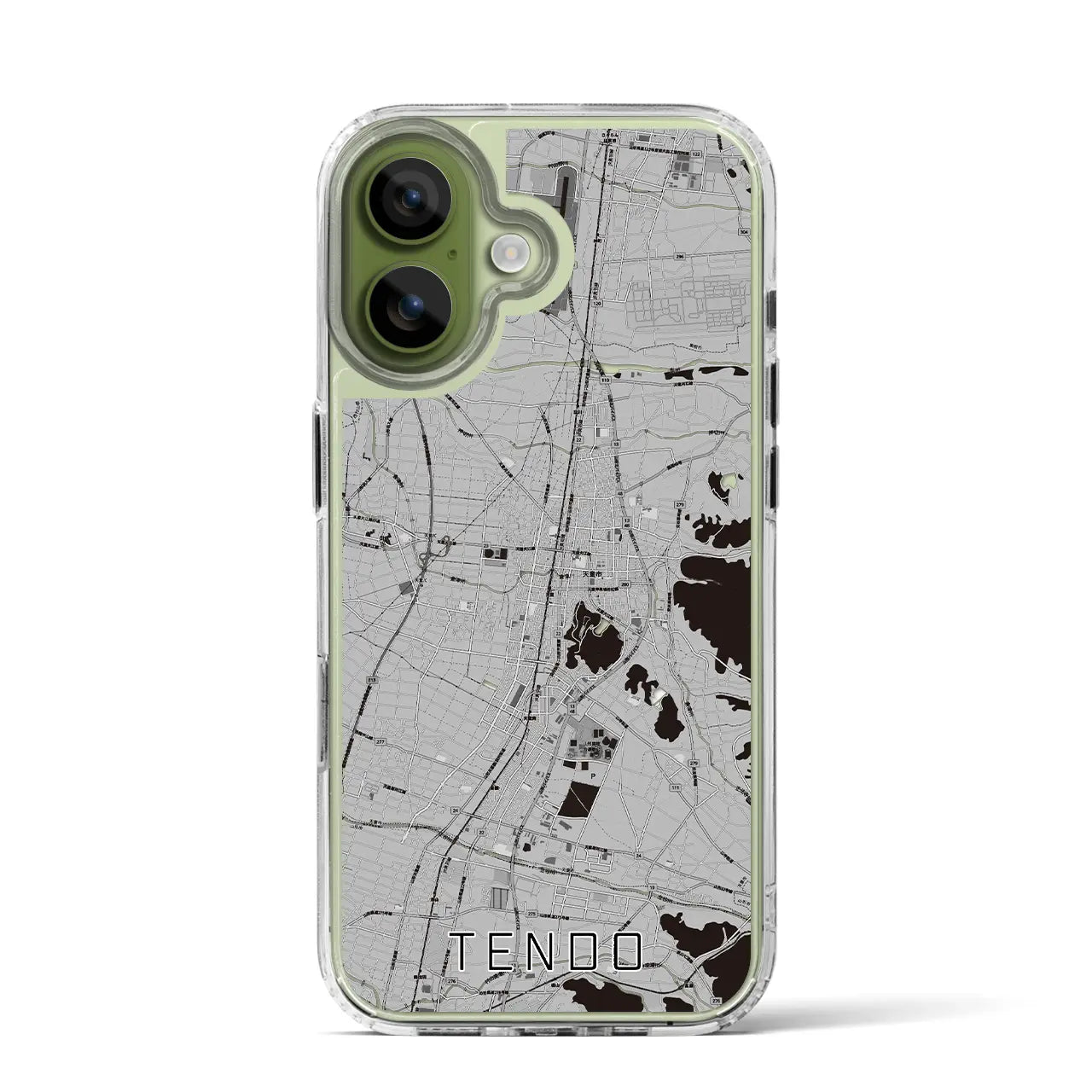 【天童（山形県）】地図柄iPhoneケース（MagSafeタイプ）