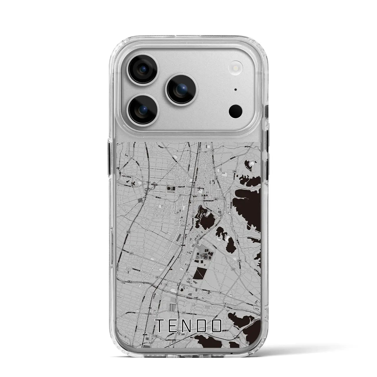 【天童（山形県）】地図柄iPhoneケース（MagSafeタイプ）