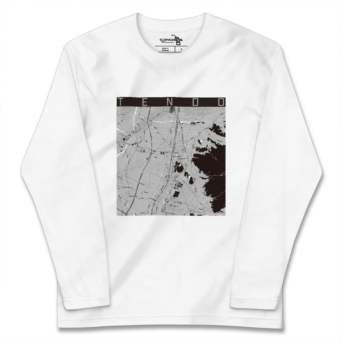 【天童(山形県)】地図柄ロングスリーブTシャツ