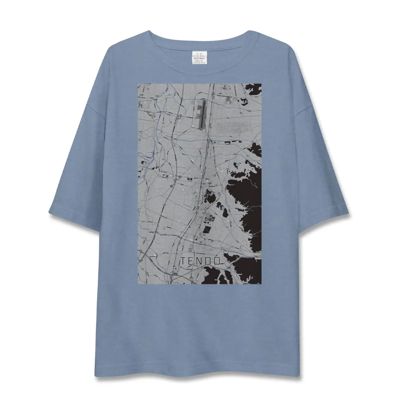 【天童（山形県）】地図柄ビッグシルエットTシャツ