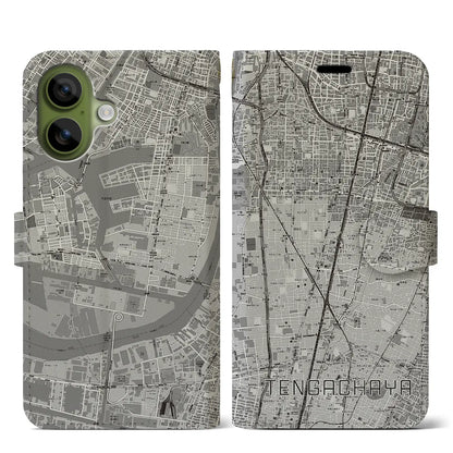 【天下茶屋（大阪府）】地図柄iPhoneケース（手帳タイプ）