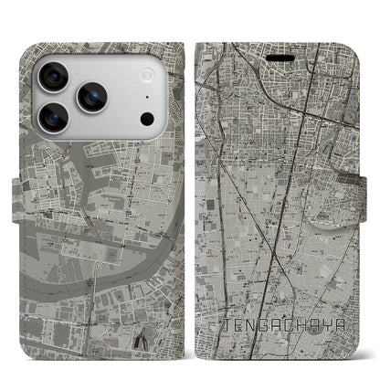 【天下茶屋（大阪府）】地図柄iPhoneケース（手帳タイプ）