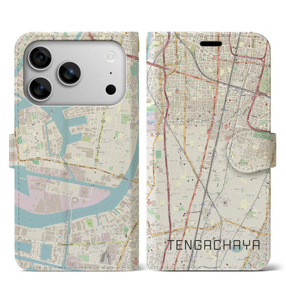 【天下茶屋（大阪府）】地図柄iPhoneケース（手帳タイプ）