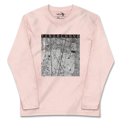 【天下茶屋（大阪府）】地図柄ロングスリーブTシャツ