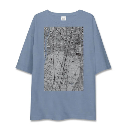 【天下茶屋（大阪府）】地図柄ビッグシルエットTシャツ