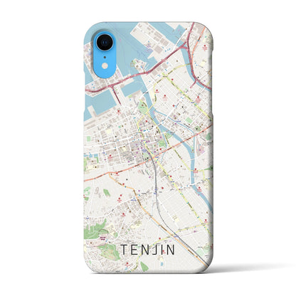 【天神（福岡県）】地図柄iPhoneケース（バックカバータイプ）