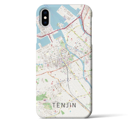 【天神（福岡県）】地図柄iPhoneケース（バックカバータイプ）