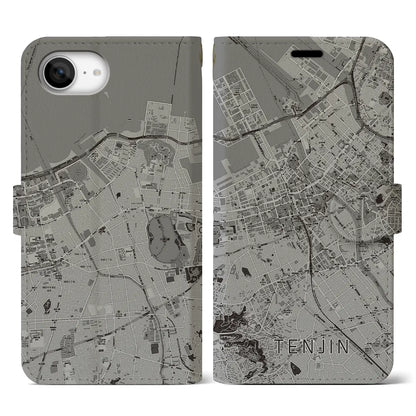 【天神（福岡県）】地図柄iPhoneケース（手帳タイプ）