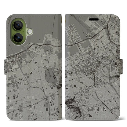 【天神（福岡県）】地図柄iPhoneケース（手帳タイプ）