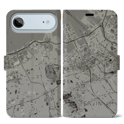 【天神（福岡県）】地図柄iPhoneケース（手帳タイプ）