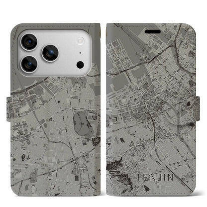 【天神（福岡県）】地図柄iPhoneケース（手帳タイプ）