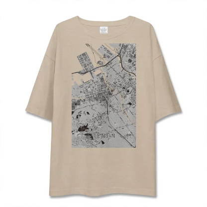 【天神（福岡県）】地図柄ビッグシルエットTシャツ