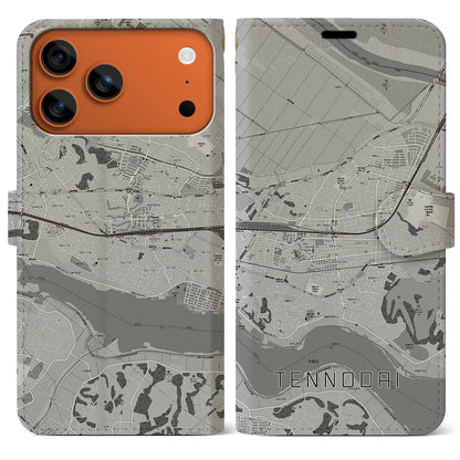 【天王台（千葉県）】地図柄iPhoneケース（手帳タイプ）