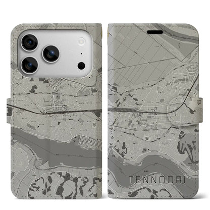 【天王台（千葉県）】地図柄iPhoneケース（手帳タイプ）