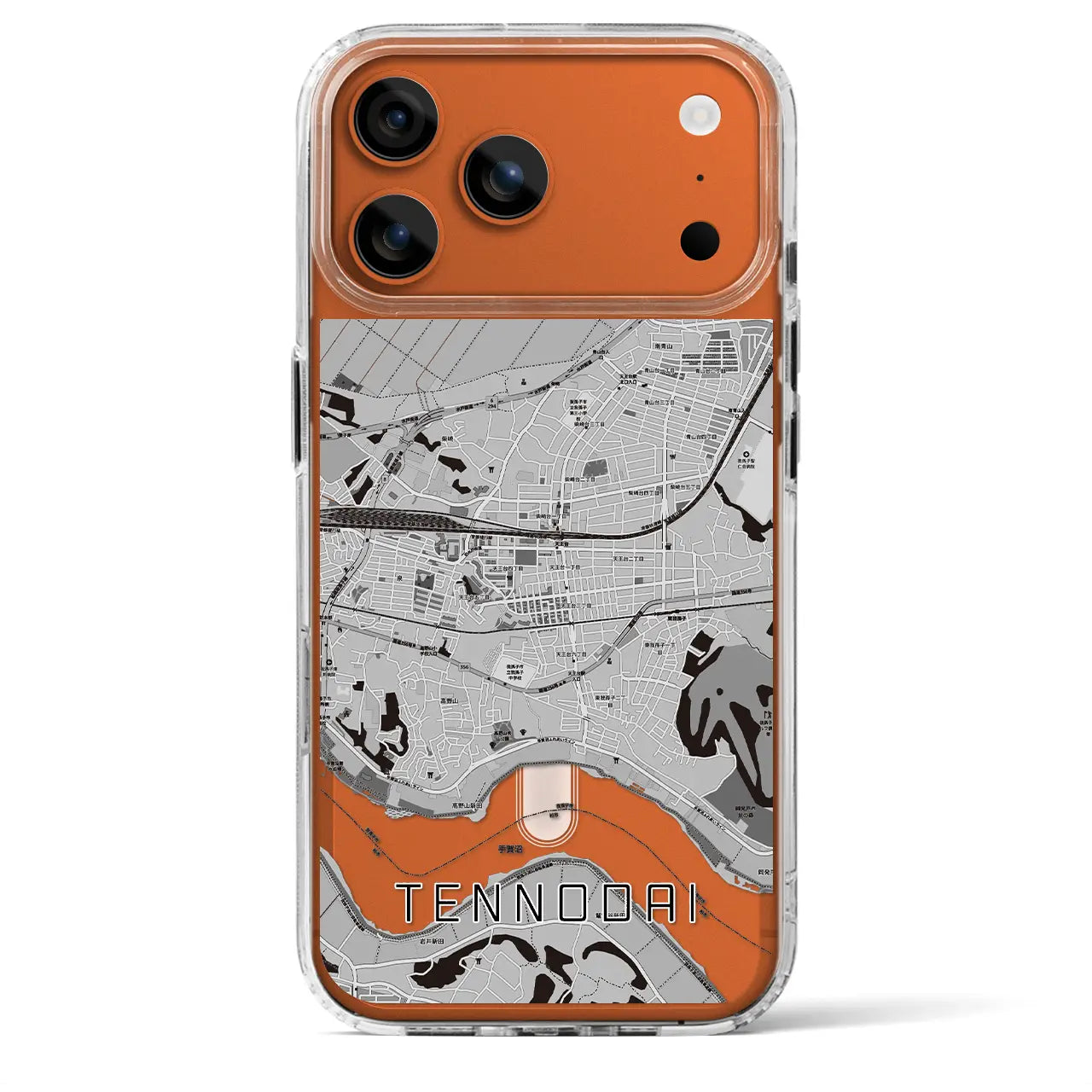 【天王台（千葉県）】地図柄iPhoneケース（MagSafeタイプ）