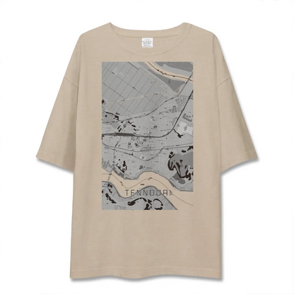 【天王台（千葉県）】地図柄ビッグシルエットTシャツ