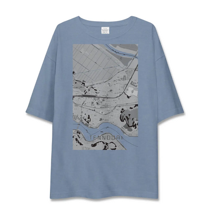 【天王台（千葉県）】地図柄ビッグシルエットTシャツ