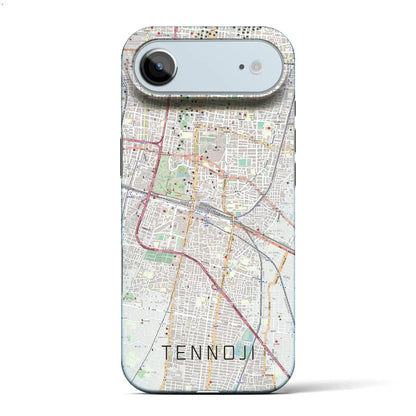 【天王寺（大阪府）】地図柄iPhoneケース（バックカバータイプ）