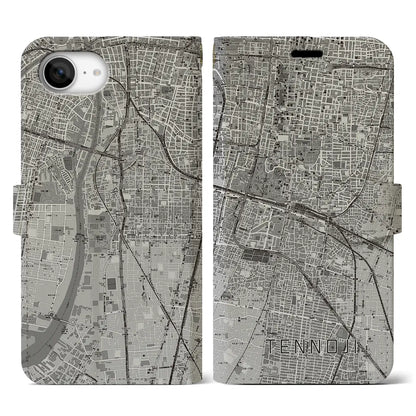 【天王寺（大阪府）】地図柄iPhoneケース（手帳タイプ）