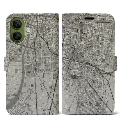 【天王寺（大阪府）】地図柄iPhoneケース（手帳タイプ）