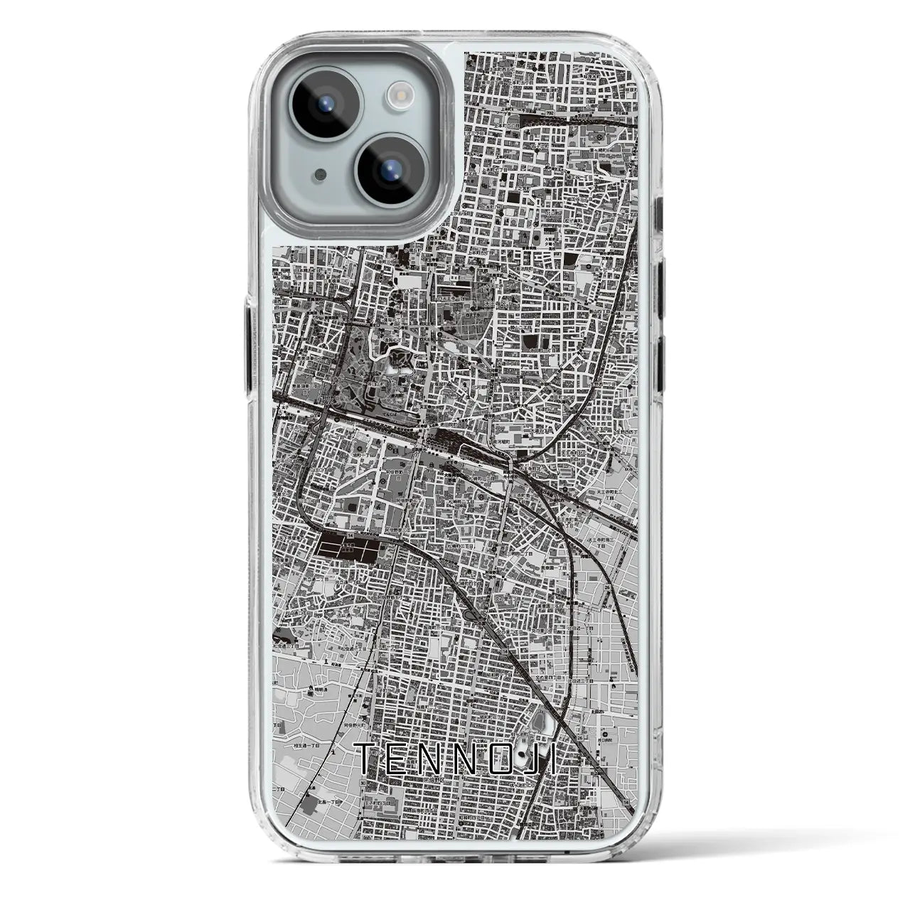 【天王寺（大阪府）】地図柄iPhoneケース（MagSafeタイプ）